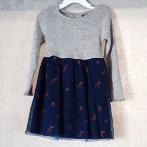 OSHKOSH  Toddler Dress Ribbed Tee & Floral Print Elastane Skirt Dress Size 3T